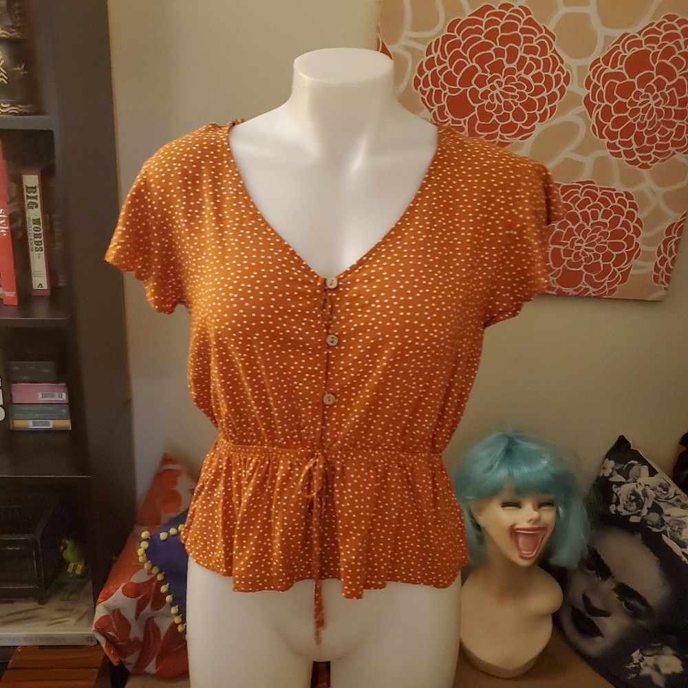 One Clothing Polka Dot Blouse